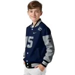 customized uconn huskies team patch blue varsity jacket best selling
