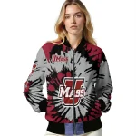 customized umass minutemen burst splatter red bomber jacket best selling