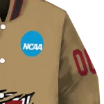 customized umass minutemen claw effect beige varsity jacket best selling