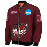 customized umass minutemen claw mark red bomber jacket best selling