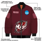 customized umass minutemen claw mark red bomber jacket best selling