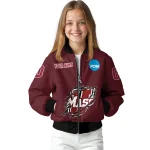 customized umass minutemen claw mark red bomber jacket best selling