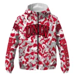 customized unlv rebels camouflage mashup red windbreaker jacket best selling