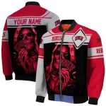customized unlv rebels reaper hands red black bomber jacket best selling