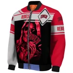 customized unlv rebels reaper hands red black bomber jacket best selling