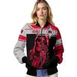 customized unlv rebels reaper hands red black bomber jacket best selling