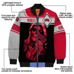 customized unlv rebels reaper hands red black bomber jacket best selling