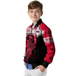 customized unlv rebels reaper hands red black bomber jacket best selling