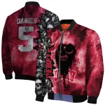 customized unlv rebels skull cluster red bomber jacket best selling