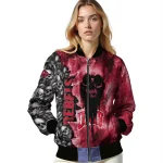 customized unlv rebels skull cluster red bomber jacket best selling