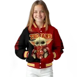 customized usc trojans adorable yoda red black varsity jacket best selling