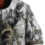 customized utah jazz deer skull camouflage white bomber jacket best selling