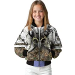 customized utah jazz deer skull camouflage white bomber jacket best selling