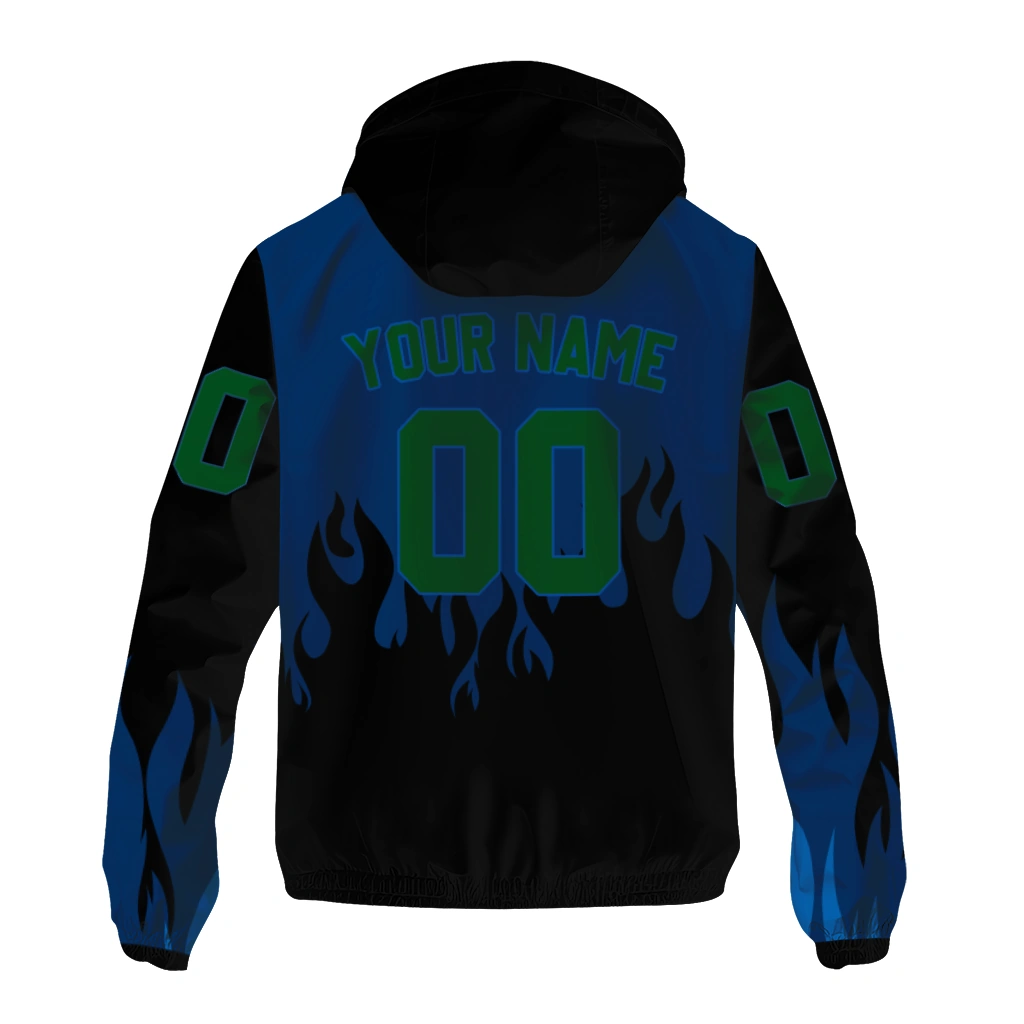 customized utah jazz flame trim navy black windbreaker jacket fashion forward customized utah jazz flame trim navy black windbreaker jacket fashion forward