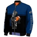 customized utah jazz groot football navy black bomber jacket best selling