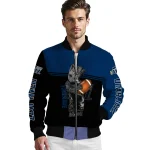 customized utah jazz groot football navy black bomber jacket best selling