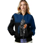 customized utah jazz groot football navy black bomber jacket best selling