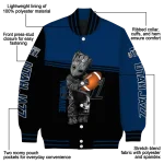 customized utah jazz groot football navy black varsity jacket best selling