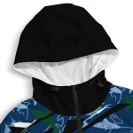 customized utah jazz shark art navy windbreaker jacket best selling