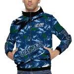 customized utah jazz shark art navy windbreaker jacket best selling