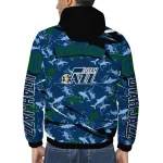 customized utah jazz shark art navy windbreaker jacket best selling