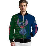 customized utah jazz stitch laughing navy bomber jacket best selling