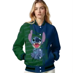 customized utah jazz stitch laughing navy varsity jacket best selling