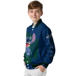 customized utah jazz stitch laughing navy varsity jacket best selling