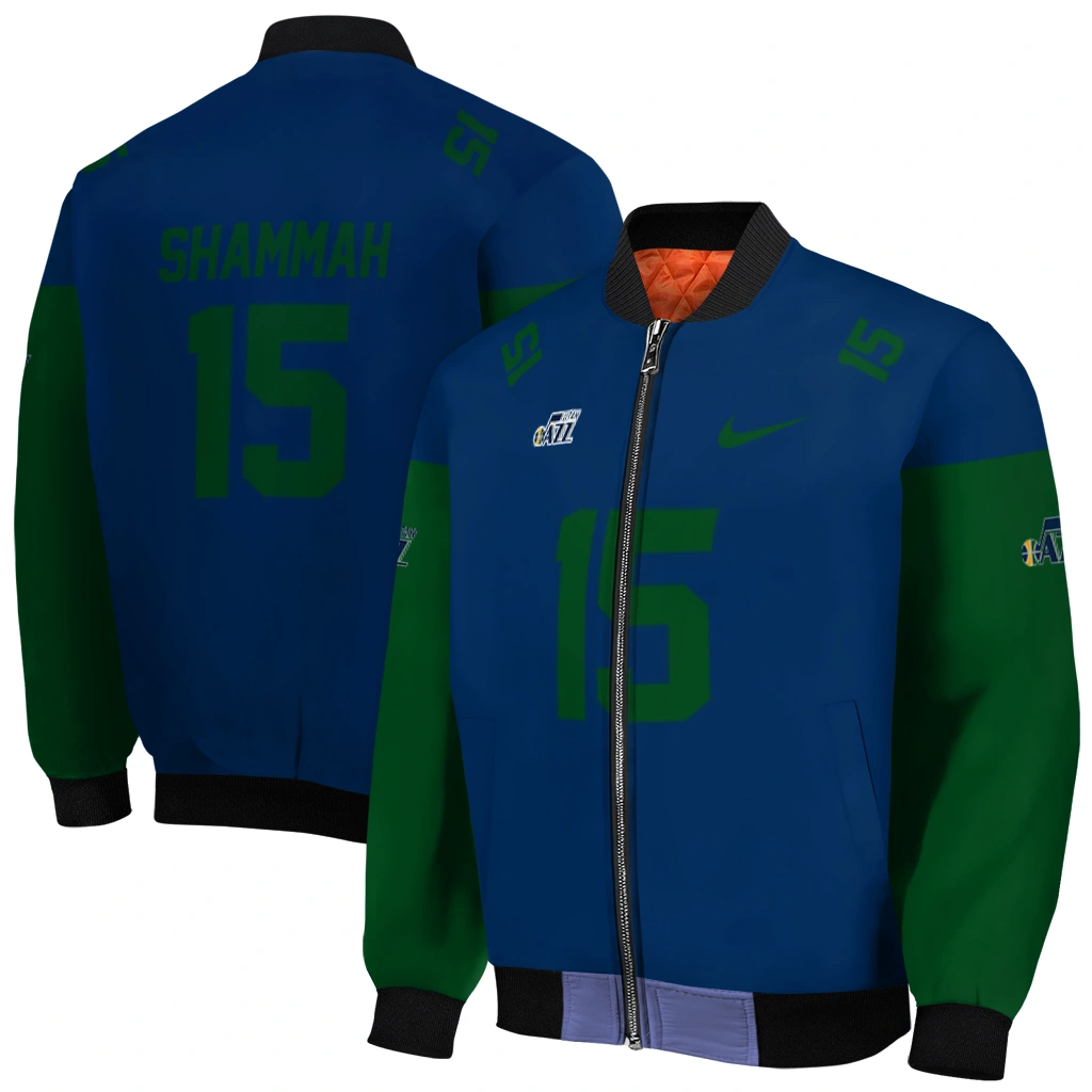customized utah jazz team patch navy bomber jacket best selling customized utah jazz team patch navy bomber jacket best selling