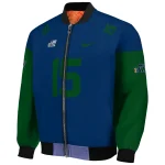 customized utah jazz team patch navy bomber jacket best selling