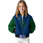 customized utah jazz team patch navy bomber jacket best selling