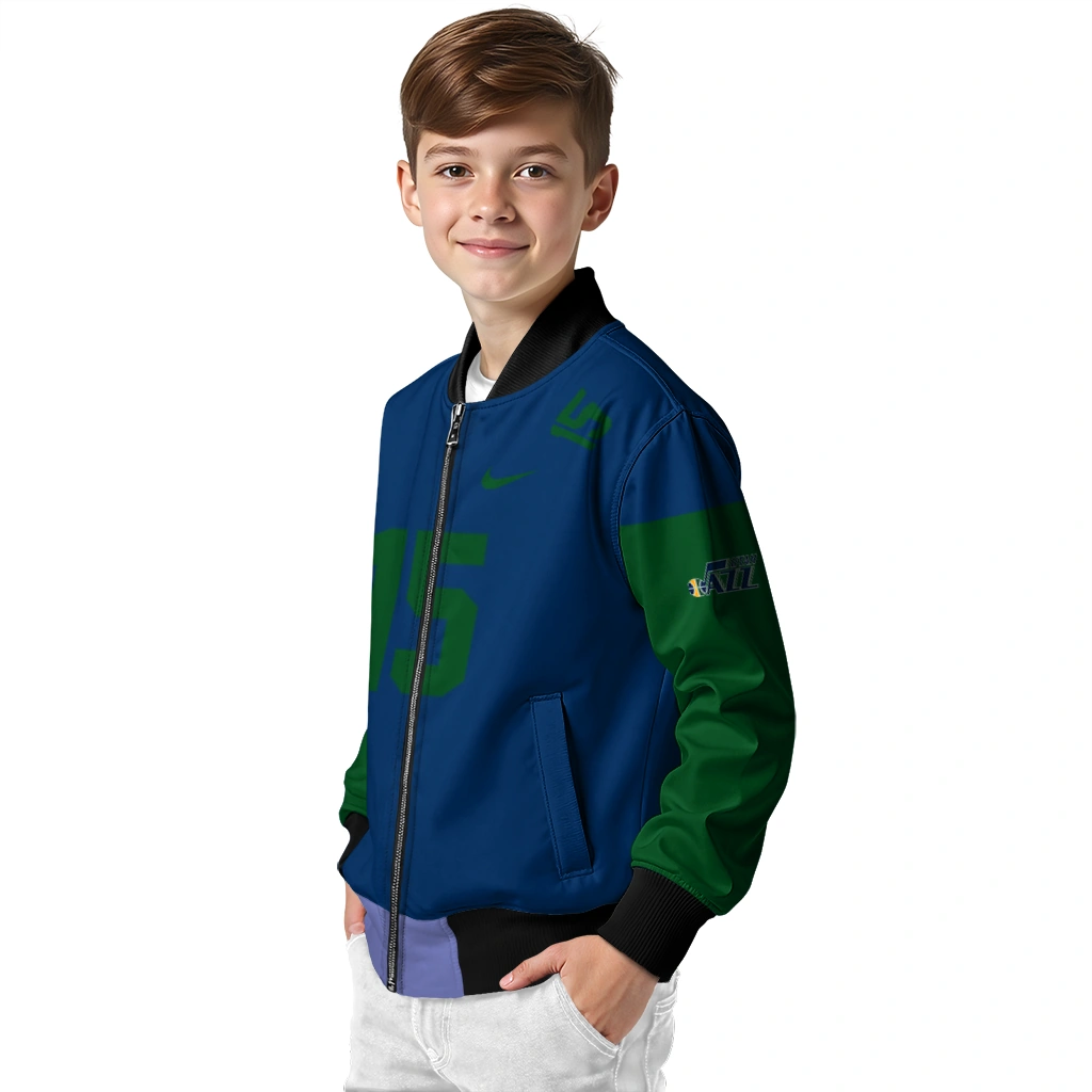 customized utah jazz team patch navy bomber jacket trendy customized utah jazz team patch navy bomber jacket trendy