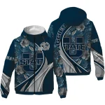 customized utah state aggies blossoms helmet navy windbreaker jacket best selling