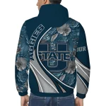 customized utah state aggies blossoms helmet navy windbreaker jacket best selling