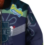 customized utah state aggies spongebob playtime navy blue bomber jacket best selling