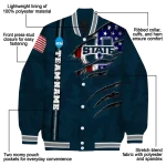 customized utah state aggies usa flag claws navy varsity jacket best selling
