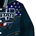 customized utah state aggies usa flag claws navy varsity jacket best selling