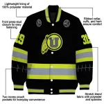 customized utah utes heartbeat accent black green varsity jacket best selling