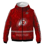 customized utah utes shards cluster red windbreaker jacket best selling