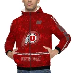 customized utah utes shards cluster red windbreaker jacket best selling