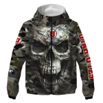 customized utah utes skull camo camouflage windbreaker jacket best selling