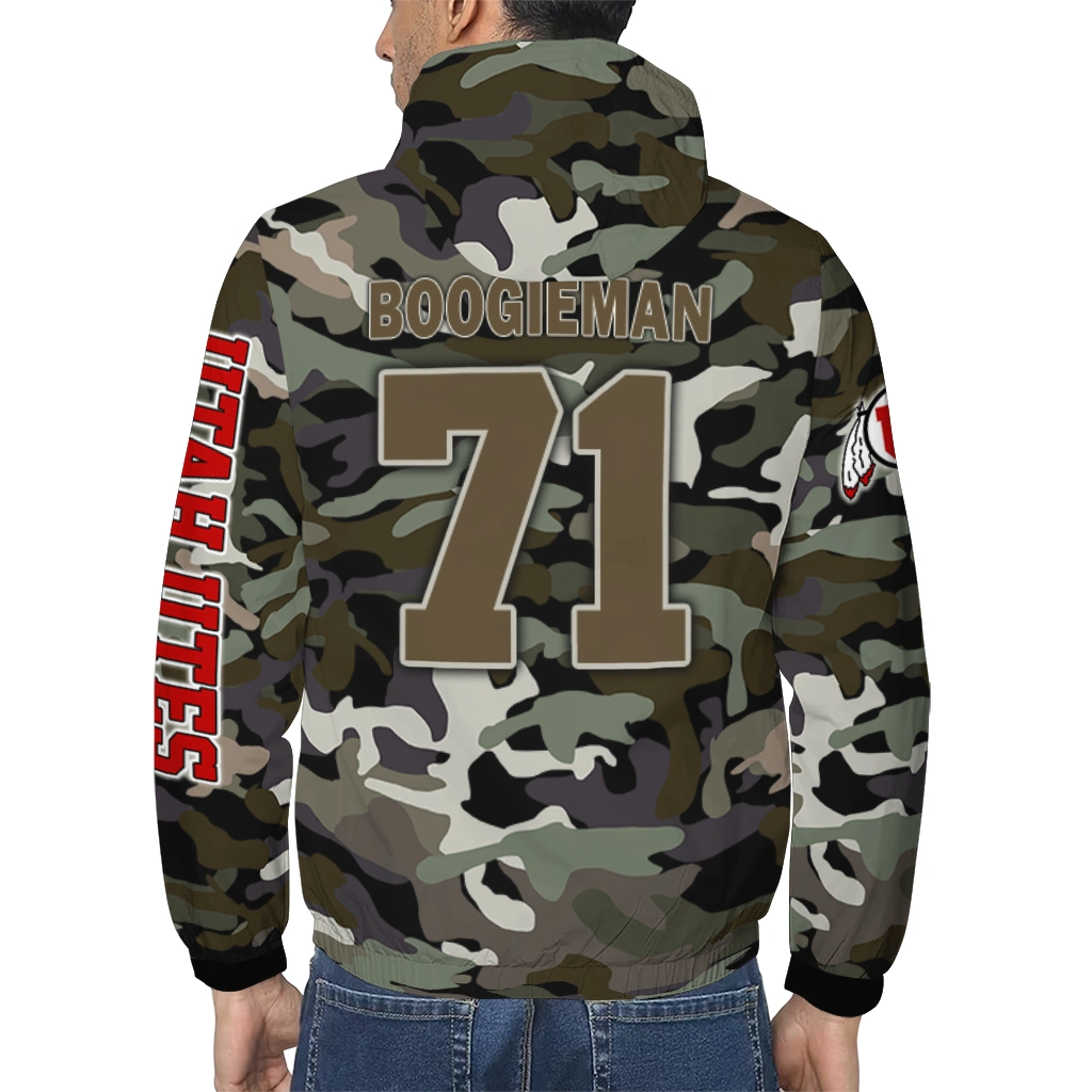 customized utah utes skull camo camouflage windbreaker jacket trendy customized utah utes skull camo camouflage windbreaker jacket trendy