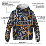 customized utep miners brushstroke pattern blue windbreaker jacket best selling