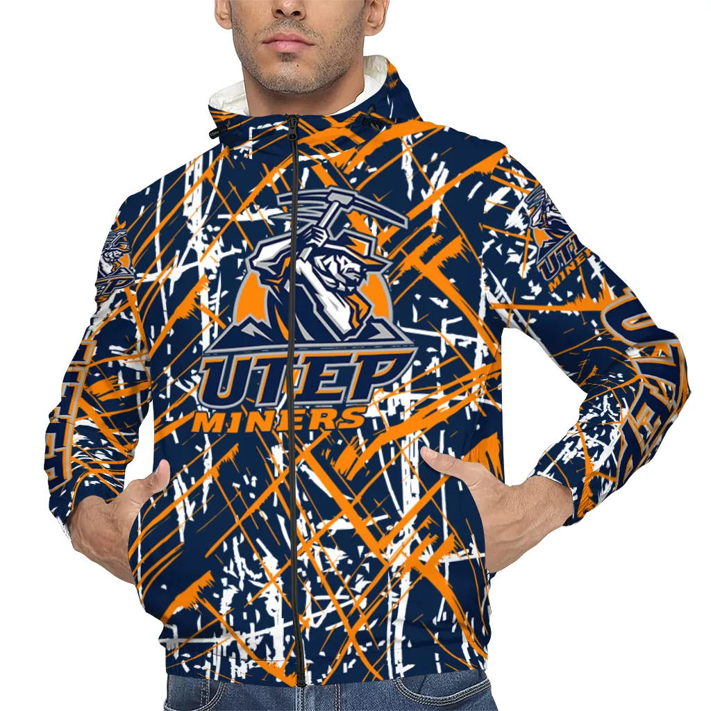 customized utep miners brushstroke pattern blue windbreaker jacket top rated customized utep miners brushstroke pattern blue windbreaker jacket top rated