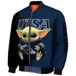 customized utsa roadrunners adorable yoda orange black bomber jacket best selling