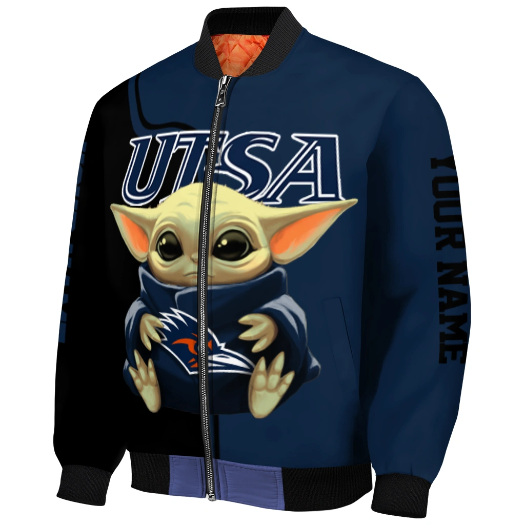 customized utsa roadrunners adorable yoda orange black bomber jacket fashion forward customized utsa roadrunners adorable yoda orange black bomber jacket fashion forward