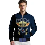 customized utsa roadrunners adorable yoda orange black bomber jacket best selling