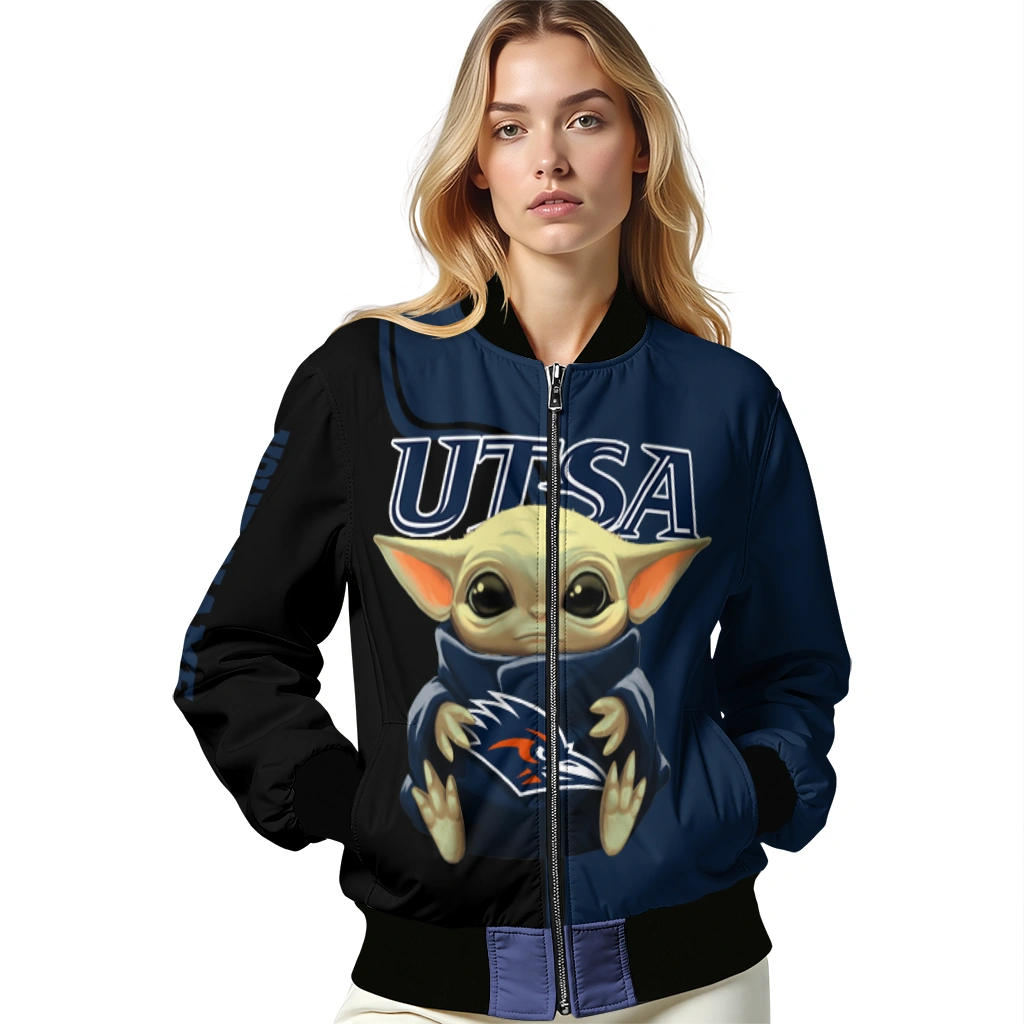 customized utsa roadrunners adorable yoda orange black bomber jacket latest model customized utsa roadrunners adorable yoda orange black bomber jacket latest model