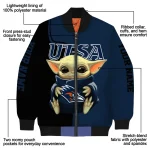 customized utsa roadrunners adorable yoda orange black bomber jacket best selling