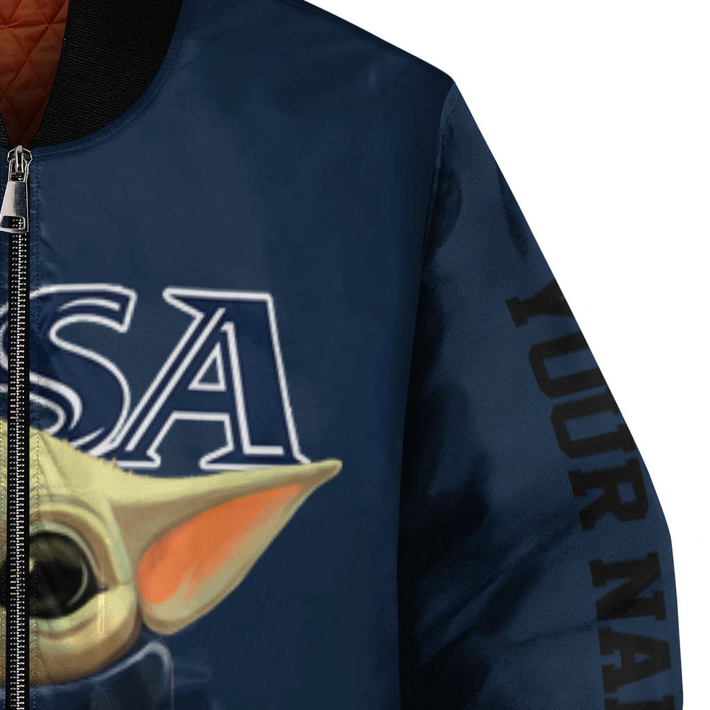 customized utsa roadrunners adorable yoda orange black bomber jacket premium grade customized utsa roadrunners adorable yoda orange black bomber jacket premium grade